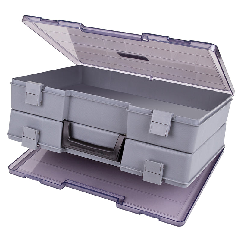 6773AB (725-2) Double-sided Small Industrial Satchel Compartment Case shown open with open core side up