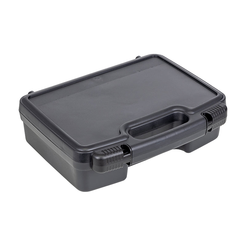 6777TB Black 12 Inch Tradesman ECO Case with Empty Interior – Angled View