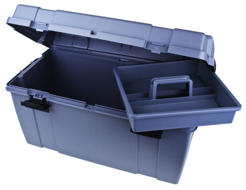 Utility/Tool Box with Lift-Out Tray: Gray Utility,Tool,Box,Lift-Out,Tray, 27800-2, 6754TC