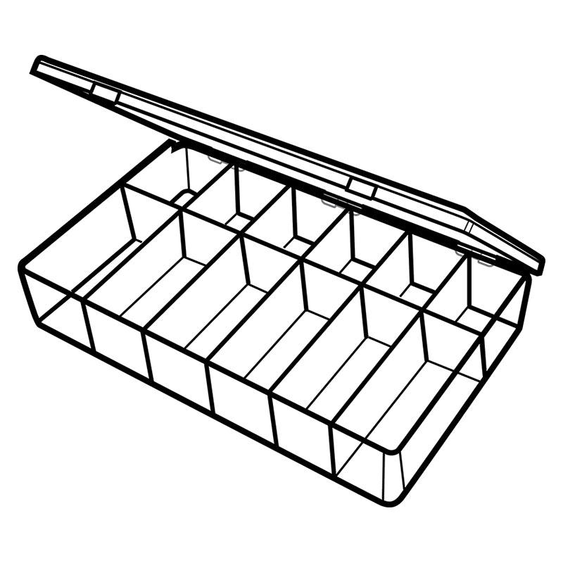 6662DB (A612D) 12 Compartment A-Series Deep Compartment Box - open view