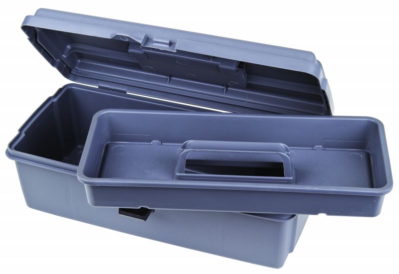 Utility/Tool Box with Lift-Out Tray: Gray Utility,Tool,Box, 14800-2, 6744HS