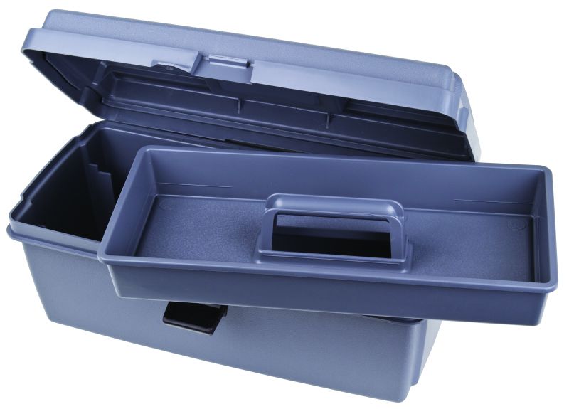 Utility/Tool Box with Lift-Out Tray: Gray Utility,Tool,Box,Lift-Out Tray, 17800-2, 6748HS