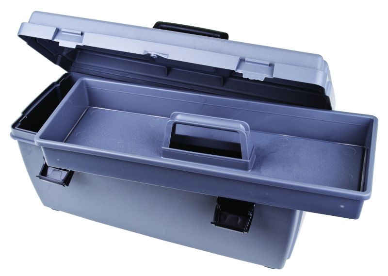 Utility/Tool Box with Lift-Out Tray: Gray Utility,Tool,Box,Lift-Out,Tray, 19800-2, 6757HS