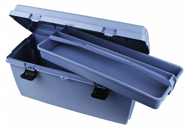 Utility/Tool Box with Lift-Out Tray: Gray Utility,Tool Box,Lift-Out,Tray, 23800-2, 6759HS