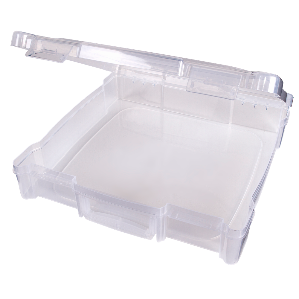 Plastic storage box with handle