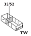 35/52 TW Storage Cabinet Drawer Divider 48 Pack Dimension