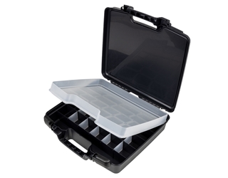 Merchant with Tray, Divided Base & 16 Dividers Open with divider and compartment