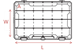 T4007 Four Compartments 12 Removable Dividers diagram