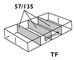 Type TF Storage Cabinet Replacement Drawer 6 Pack diagram 2